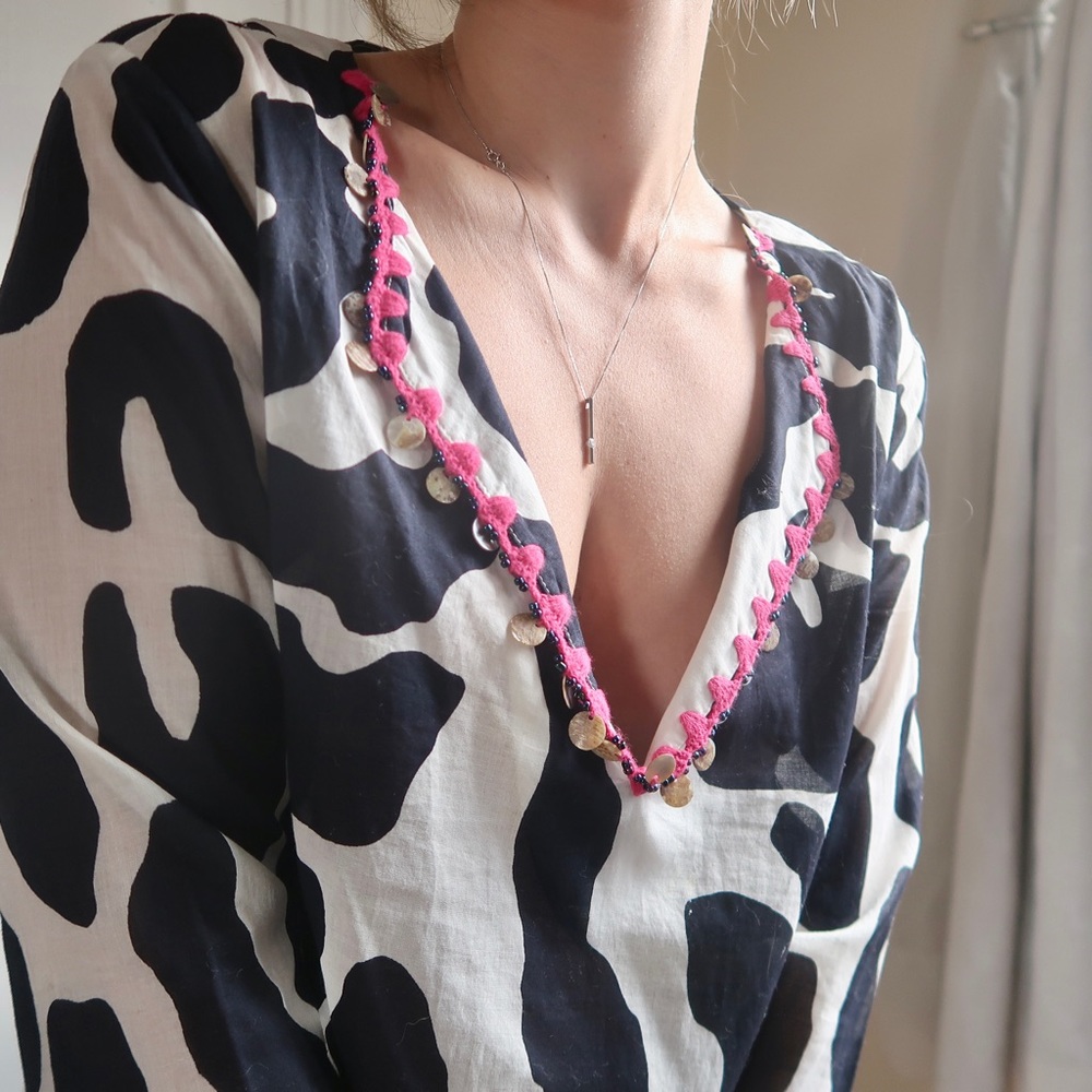 Tory Burch cow print caftan